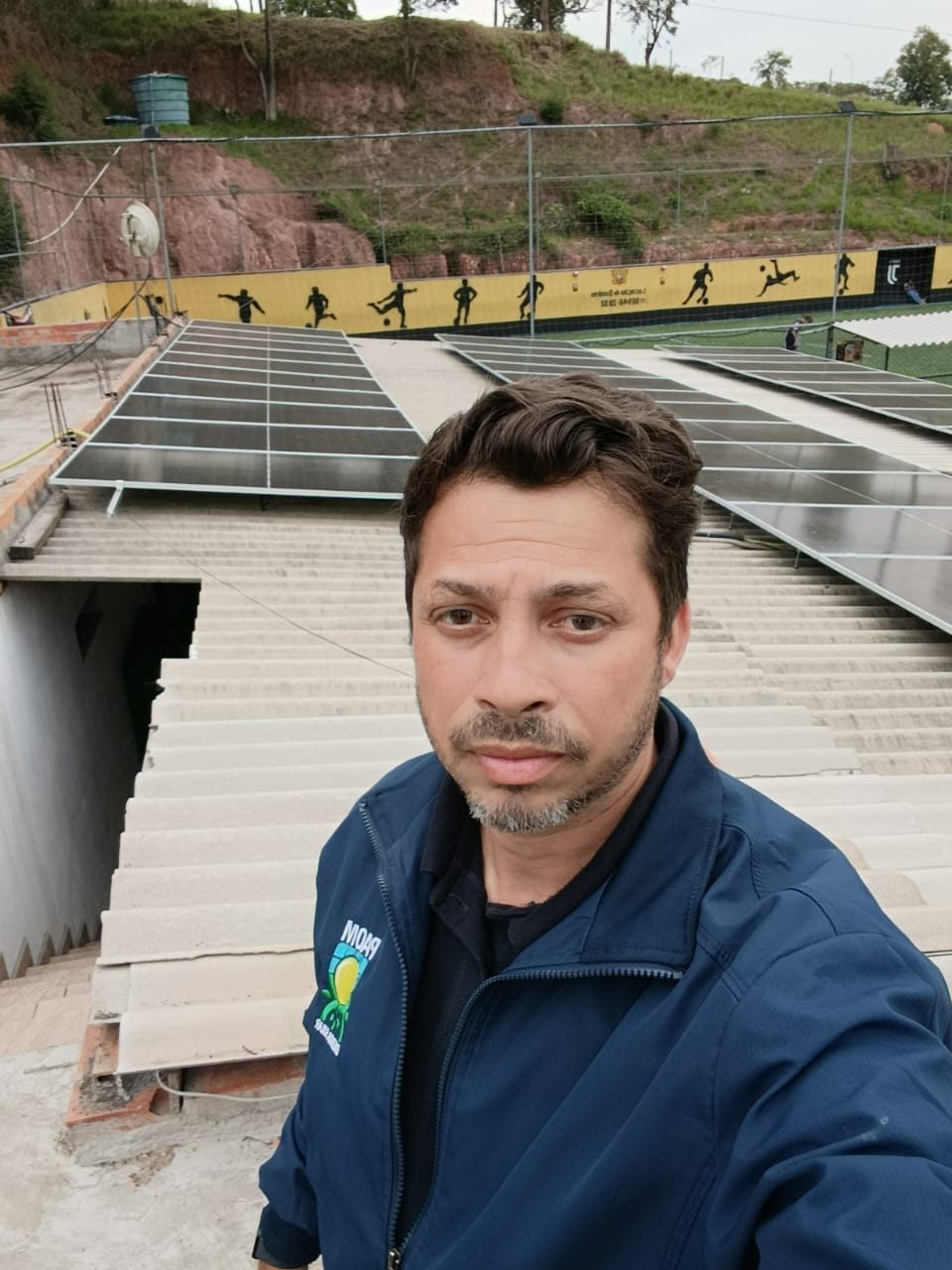 Eng. Pedro Moreno acompanhando uma obra da PAOM